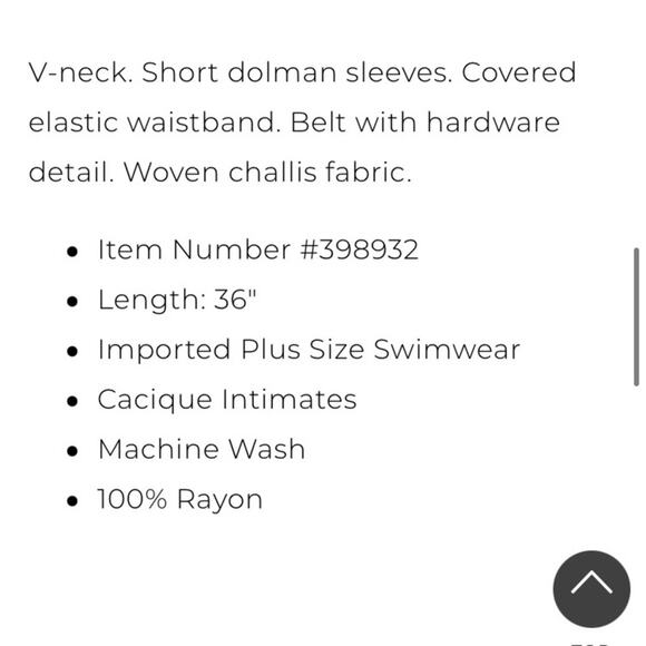 Lane Bryant black Woven Dolman Cover-Up - Picture 4 of 7